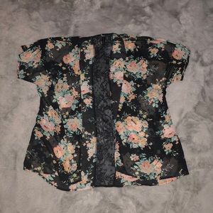 Elegant Flower Shirt Shaw